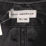 Good American  90s Duster Straight Leg Jeans Charcoal Black Faded Denim 10/30 New Photo 6