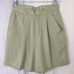 Tommy Bahama Vintage 1990s Green Silk High Waisted Pleated Mom Shorts Sz 2 Photo 0