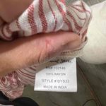 Michael Stars  Red‎ White Striped Tie Front Long Sleeve Blouse Size Small Photo 4