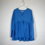 Anthropologie NWT  Pilcro Babydoll Gingham Top Size Small Photo 3