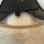 Vince Camuto  Beige Sweater with Gold Metallic Neck and Hem size M NWT Photo 3