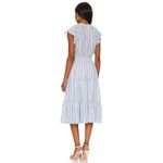 Rails Amellia Midi Dress New Haven Stripe Blue White Striped Smocked Tiered S Photo 1