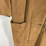 50s 60s Suede Fur Collar Tan Coat Size Medium Photo 5