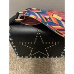 NEW Diophy Women's Vegan Leather Black Handbag w/ Aztec Guitar Strap Photo 3