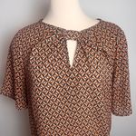 Pleione Geo Abstract Bow Detail Blouse Photo 1