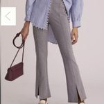 Maeve Anthropologie Seamed Flare Pants Gray Tweed Ponte Knot Size US 2 Slit Photo 0