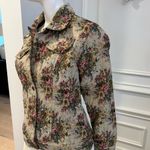 Bill Blass Cottagecore  Roses Floral Tapestry jacket coat Photo 2