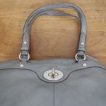 Coach F16529 Penelope Turnlock Silver Leather Satchel Photo 10