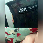 ZARA Structured Blouson Mini Dress Floral Retro Vibes (Size XS) Photo 8