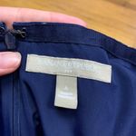 Banana Republic Navy Blue Skirt White Key Print Pleated Mini Womens Size 6 Work Photo 2