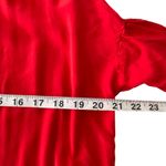 Levi's ‎ Size Small Red Button Up Tie Sleeves Blouse Photo 7
