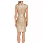 Herve Leger HERVÉ LÉGER Off-the-shoulder metallic bandage mini dress NEW Photo 1
