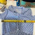 Free People Rillo Blue Patterned Shirt Dress Button Front Beachy Womens XS Photo 6