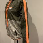 PINK - Victoria's Secret PINK Victoria’s Secret Green & Gray Lightweight Jacket Full Zip Pockets EUC XS/S Photo 3