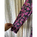 Diane Von Furstenberg  DVF 100% Silk Colorful V-Neck Collar Duenne Dress 6 Photo 2