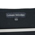 Catherine Malandrino  Black Metal Studded V-Neck 3/4 Sleeve Sweater Size L Photo 3