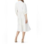 Amanda Uprichard  Saffron Midi Crepe Shift Dress in Ivory Off-white Size XL Photo 1