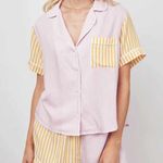 Rails Pajamas Pink And Yellow Striped Size Medium Photo 0