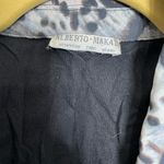 Alberto Makali Albert Makali Mixed Media Animal Print Moto Jacket Medium Photo 2