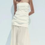 ZARA Combination Strapless Midi Dress Photo 0