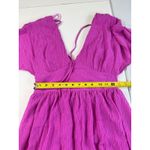 Japna  Pink Crinkle Flutter‎ Sleeve Maxi Dress V-Neck Flowy Bohemian Summer Photo 7