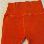 Free People NEW! Movement HAPPINESS RUNS Ribbed Bright Orange Leggings M/L Photo 7