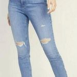 Old Navy Blue Denim Distressed Rockstar Super Skinny High Rise Jeans Sz 14 Photo 0