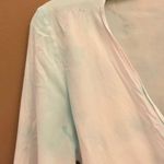 Brandy Melville Tie Dye Wrap Long Sleeve Crop Top Blue White One Size Photo 7