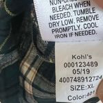 Croft & Barrow  Plaid Button Up Shirt Top Blouse Size XL Tartan Lightweight Photo 5