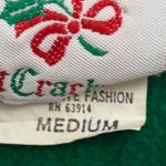 Vintage 90’s Festive Green Holiday Sweater with Santa and Snowman village size M Size M Photo 6