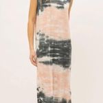 Mystree Women's Charcoal & Blush Sleeveless Jersey Tie Dye Maxi Dress Size S Photo 2