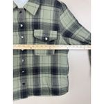 Lucky Brand  Womens Flannel Shirt Jacket Size L Plaid Fleece Lined Shacket Grunge Photo 13