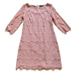 Jessica Howard Dress Blush Pink Lace 3/4 Sleeve Lined Sheath Party Size 8P Photo 7
