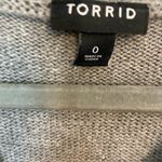 Torrid  Light Gray V-Neck hooded Sweater Dress size 0 Photo 2