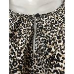 Old Navy  Dress Womens Small Black Leopard Print Tiered Babydoll Long Sleeve Photo 4