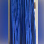 Women NEW Maxi Flowy Skirt Cobalt Blue Size XL Boho Summer Lightweight Photo 0