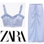 ZARA  Floral print crop Corset top size medium Photo 4