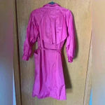 Barbie Pink Vintage Trenchcoat Pink Trench Nylon Trench Womens 5/6 Photo 13