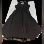 💙 Dots High Low V Neck Dress Black Size M Photo 2