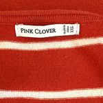 Pink Clover  Red and White Striped Sweater Viscose/Nylon Blend Photo 6