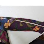 Peruvian Connection Purple Crewneck Floral Alpaca Sweater Fun Funky Art-Wear Photo 4