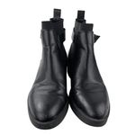ZARA  Women's Black Leather Almond Toe Buckle Strap Ankle Boots Booties Size 8 Photo 1
