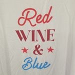 💕MIKEN FLOW💕 Graphic Tank Top Red Wine & Blue Medium M NWT Photo 1