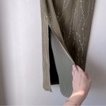 Vintage 90s Green Polka Dot Side Slit Maxi Skirt S Photo 2