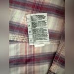 Carhartt Huron Cream Berry Red Pink Plaid Button Down 3/4 Sleeve Shirt Size XL Photo 12