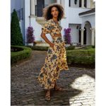 ALC Frank 💕A.L.C.💕 Rylan Printed Puff Sleeve Top & Lucie Floral Maxi Skirt  ~ Apricot 2 Photo 4