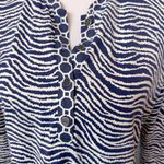 J. McLaughlin  Women’s 3/4 Sleeve Popover 1/4‎ Button Catalina Cloth Tunic Medium Photo 4