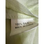 Silk Box 100% Silk Yellow Sleeveless Boat Neck Slit Boxy Tank Crop Top Size 8 Photo 3