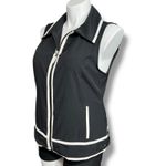 Chico's Zenergy by Womens Vest Shirt Collared Full Zip Buckle Hips Pockets Size 2 Photo 5