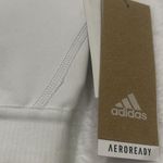 Adidas Sports Bra XS Training Top White Aero Medium Support Blue Transfer Alert Photo 2